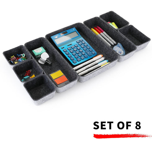 Welaxy storage & organize Welaxy Drawer organizers bins trays catchall tray gift idea 8-piece rectangular